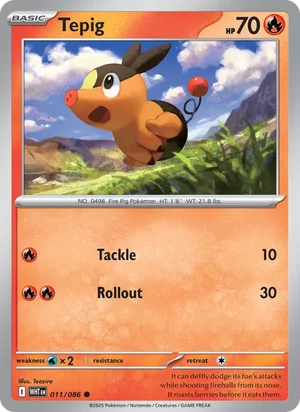 Tepig SV White Flare Pokémon TCG Common 011
