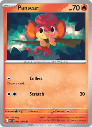 Pansear SV White Flare Pokémon TCG Common 014