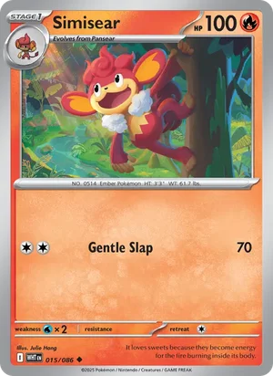 Simisear SV White Flare Pokémon TCG Uncommon 015