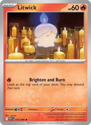 Litwick SV White Flare Pokémon TCG Common 016