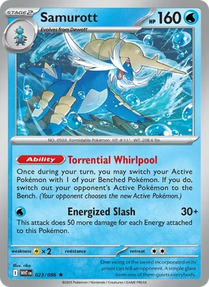 Samurott SV White Flare Pokémon TCG Rare 023