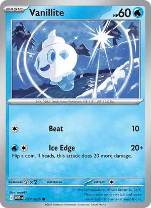 Vanillite SV White Flare Pokémon TCG Common 027