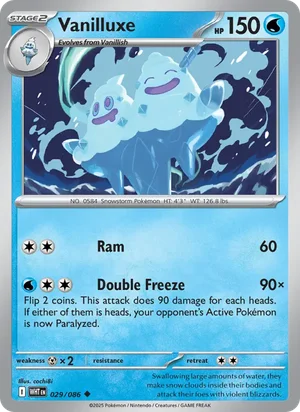 Vanilluxe SV White Flare Pokémon TCG Uncommon 029