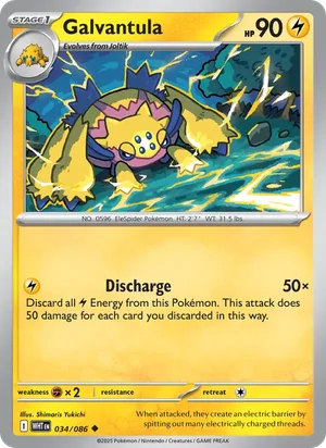 Galvantula SV White Flare Pokémon TCG Uncommon 034