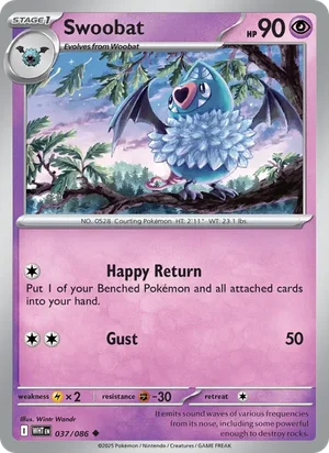 Swoobat SV White Flare Pokémon TCG Uncommon 037
