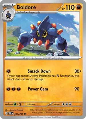 Boldore SV White Flare Pokémon TCG Common 047