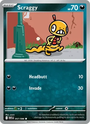 Scraggy SV White Flare Pokémon TCG Common 057