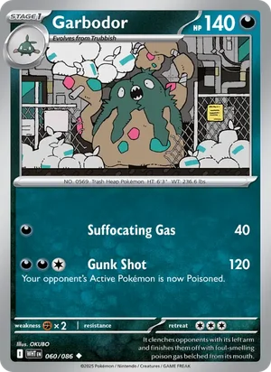 Garbodor SV White Flare Pokémon TCG Uncommon 060
