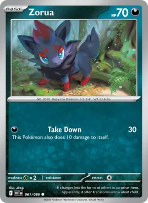 Zorua SV White Flare Pokémon TCG Common 061