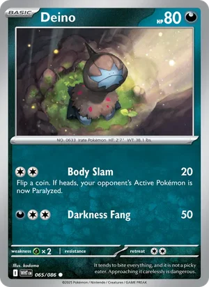 Deino SV White Flare Pokémon TCG Common 065