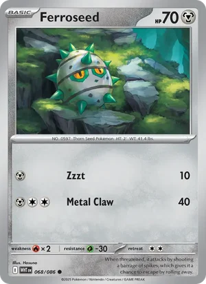Ferroseed SV White Flare Pokémon TCG Common 068