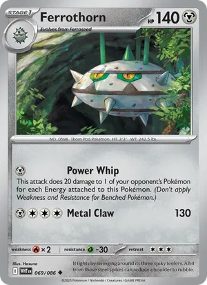 Ferrothorn SV White Flare Pokémon TCG Uncommon 069