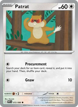 Patrat SV White Flare Pokémon TCG Common 072
