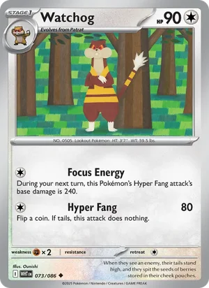 Watchog SV White Flare Pokémon TCG Uncommon 073