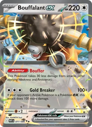 Bouffalant ex SV White Flare Pokémon TCG Double Rare 077