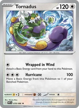 Tornadus SV White Flare Pokémon TCG Rare 078