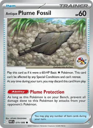 Antique Plume Fossil SV White Flare Pokémon TCG Common 079