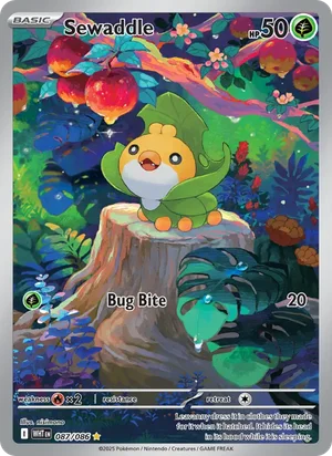 Sewaddle SV White Flare Pokémon TCG Illustration Rare 087