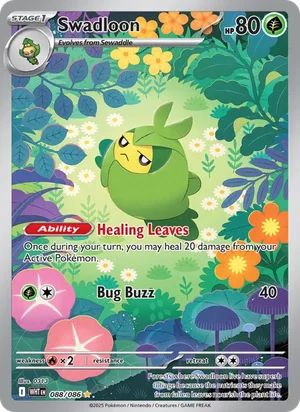 Swadloon SV White Flare Pokémon TCG Illustration Rare 088