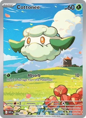 Cottonee SV White Flare Pokémon TCG Illustration Rare 090