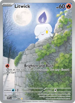 Litwick SV White Flare Pokémon TCG Illustration Rare 101