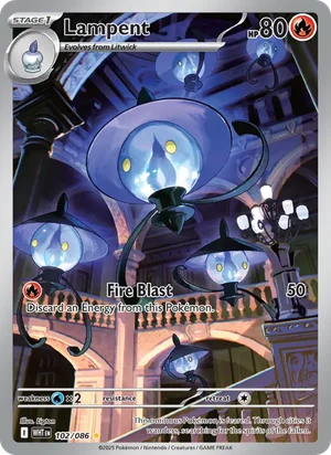 Lampent SV White Flare Pokémon TCG Illustration Rare 102