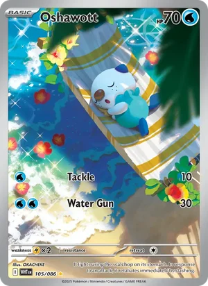 Oshawott SV White Flare Pokémon TCG Illustration Rare 105