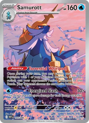 Samurott SV White Flare Pokémon TCG Illustration Rare 107