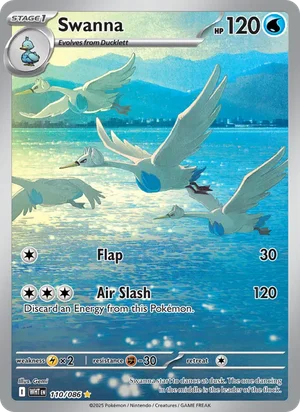 Swanna SV White Flare Pokémon TCG Illustration Rare 110