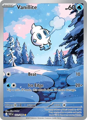 Vanillite SV White Flare Pokémon TCG Illustration Rare 111