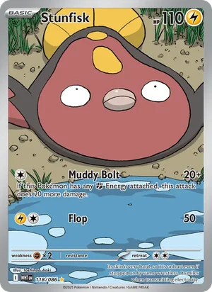 Stunfisk SV White Flare Pokémon TCG Illustration Rare 118