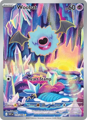 Woobat SV White Flare Pokémon TCG Illustration Rare 119