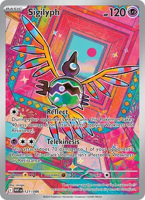 Sigilyph SV White Flare Pokémon TCG Illustration Rare 121