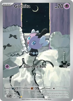 Gothita SV White Flare Pokémon TCG Illustration Rare 124