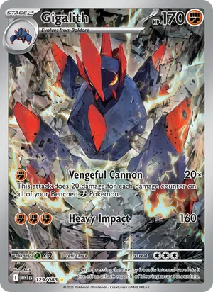 Gigalith SV White Flare Pokémon TCG Illustration Rare 129