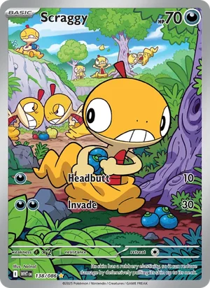 Scraggy SV White Flare Pokémon TCG Illustration Rare 138