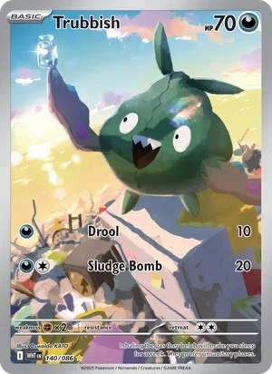 Trubbish SV White Flare Pokémon TCG Illustration Rare 140