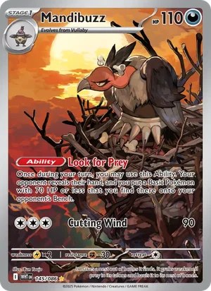 Mandibuzz SV White Flare Pokémon TCG Illustration Rare 145