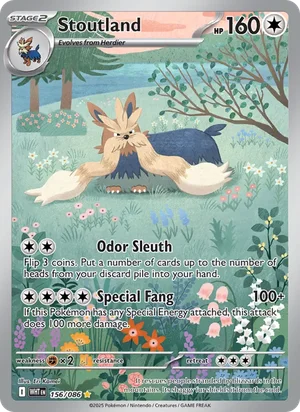 Stoutland SV White Flare Pokémon TCG Illustration Rare 156