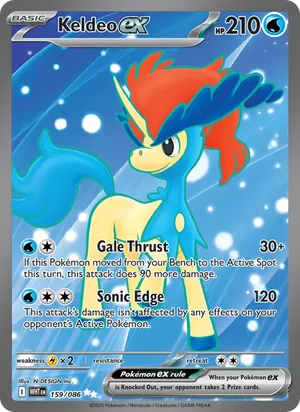 Keldeo ex SV White Flare Pokémon TCG Ultra Rare 159