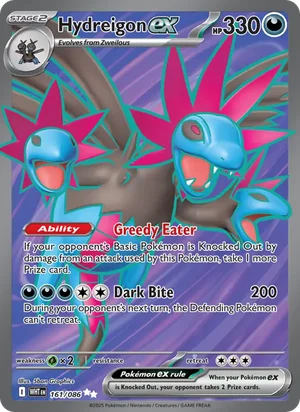 Hydreigon ex SV White Flare Pokémon TCG Ultra Rare 161