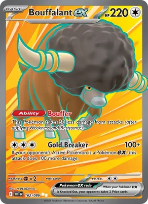 Bouffalant ex SV White Flare Pokémon TCG Ultra Rare 162