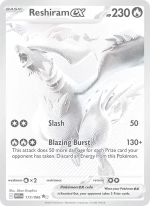 Reshiram ex SV White Flare Pokémon TCG Black White Rare 173