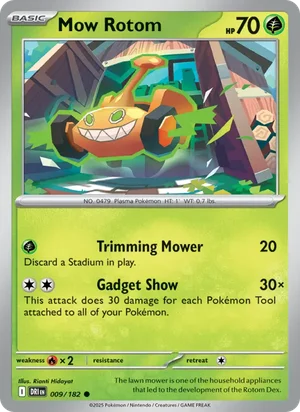 Mow Rotom 009/182 Common, Destined Rivals Pokémon TCG card