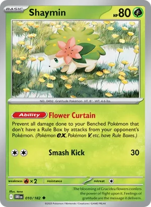 Shaymin 010/182 Uncommon, Destined Rivals Pokémon TCG card