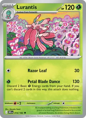 Lurantis 014/182 Uncommon, Destined Rivals Pokémon TCG card