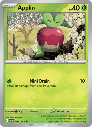 Applin 016/182 Common, Destined Rivals Pokémon TCG card