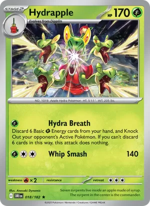 Hydrapple 018/182 Rare, Destined Rivals Pokémon TCG card