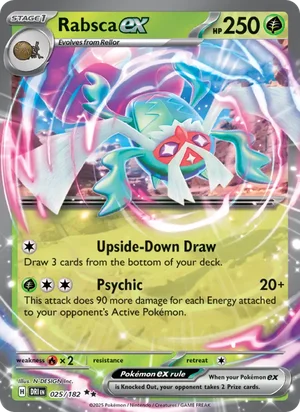 Rabsca ex 025/182 Double Rare, Destined Rivals Pokémon TCG card