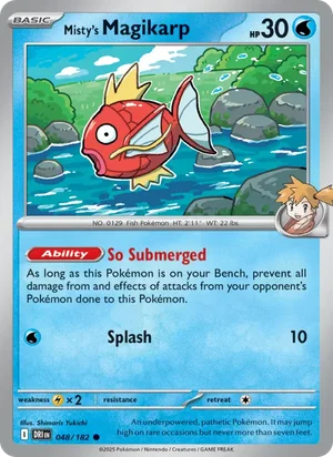 Misty's Magikarp 048/182 Common, Destined Rivals Pokémon TCG card